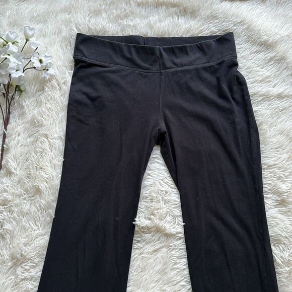 Black Flared Leggings Lounge Pants Size Large - Picture 2 of 4